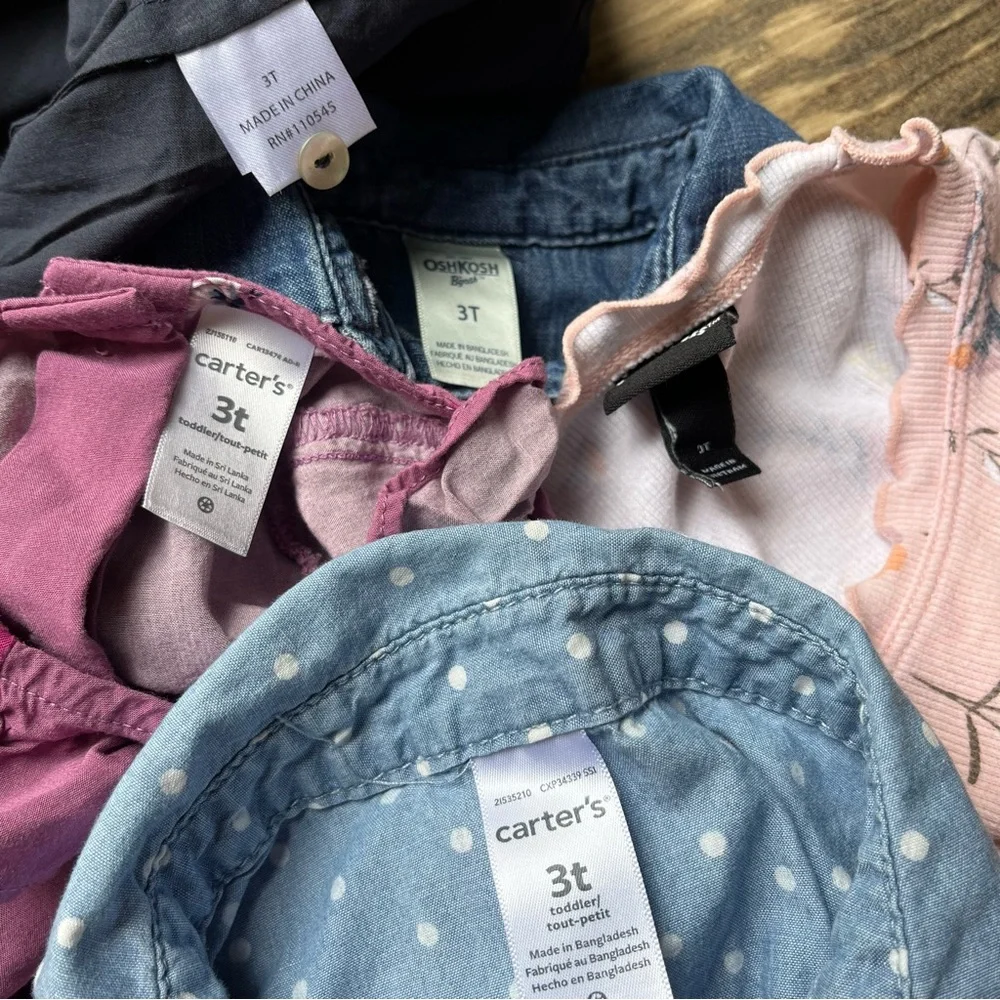 OshKosh, Carter’s and More - Bundle of 5 Dresses 3T
